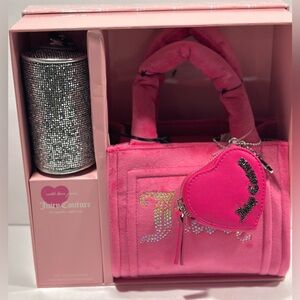 JUICY COUTURE FREE LOVE BIG SPENDER TOTE BAG - 3 PC SET